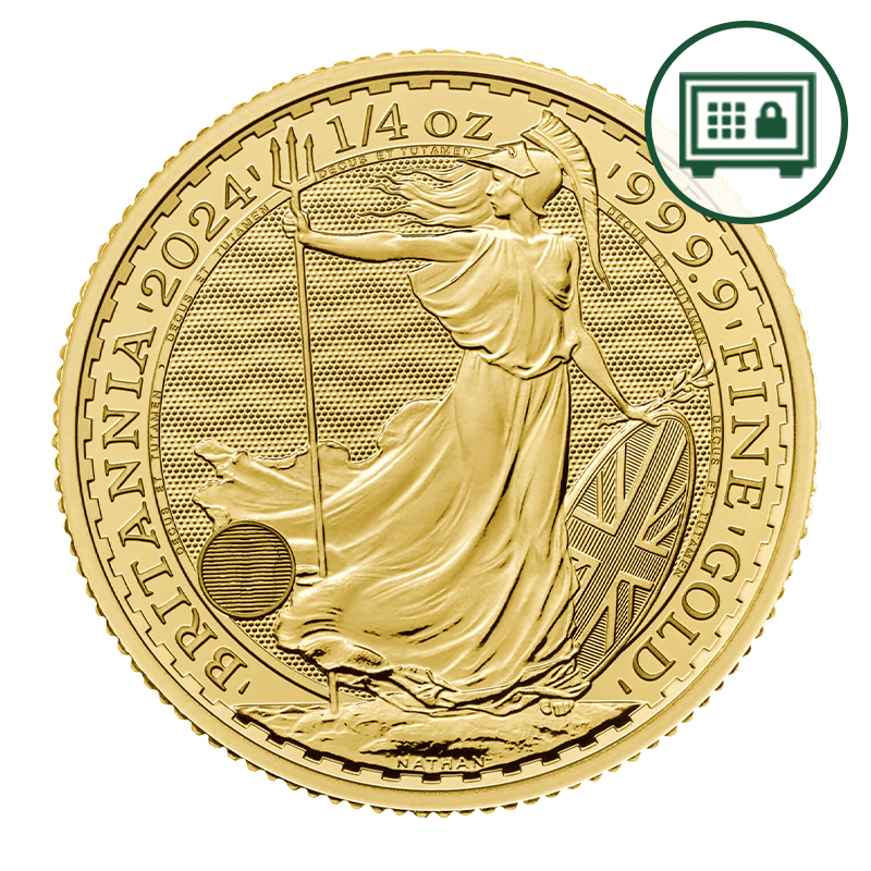 Image pour Pièce d’or Britannia de 1/4 oz (2024) - Stockage sécurisé à partir de Métaux précieux TD